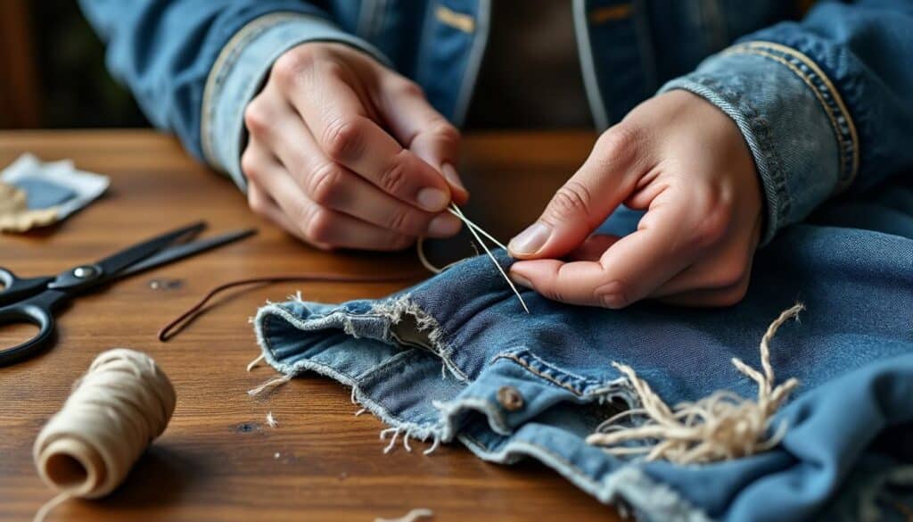 découvrez comment la réparation des vêtements abîmés par l'usure permet de prolonger la durée de vie de votre garde-robe et d'adopter une mode durable et responsable.