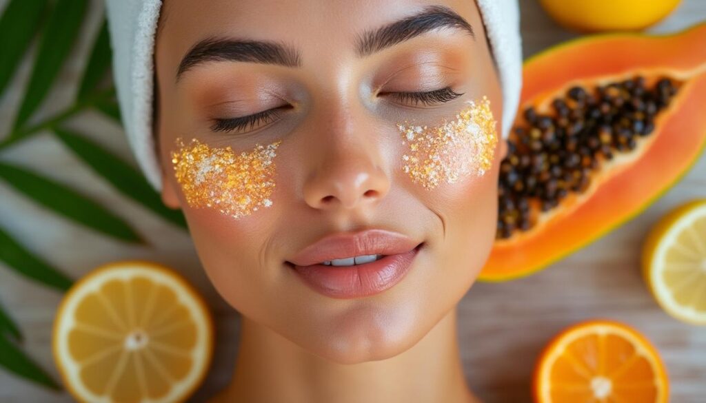 découvrez les bienfaits de l'exfoliation par acides de fruits naturels, une méthode douce et efficace pour un peeling chimique qui revitalise et éclaire votre peau.