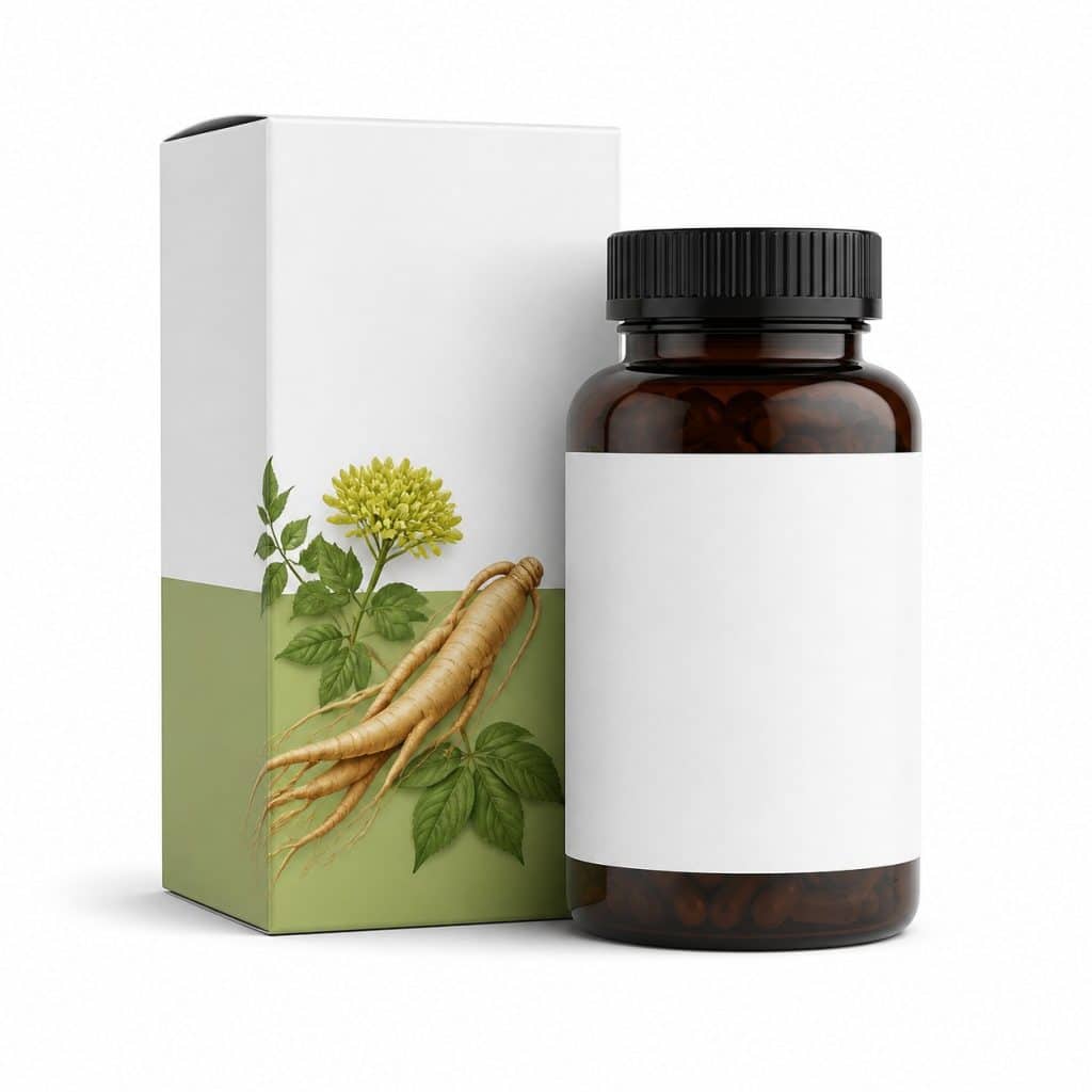 Complexe tonus rhodiole et ginseng, boîte de 60 gélules présenté seul