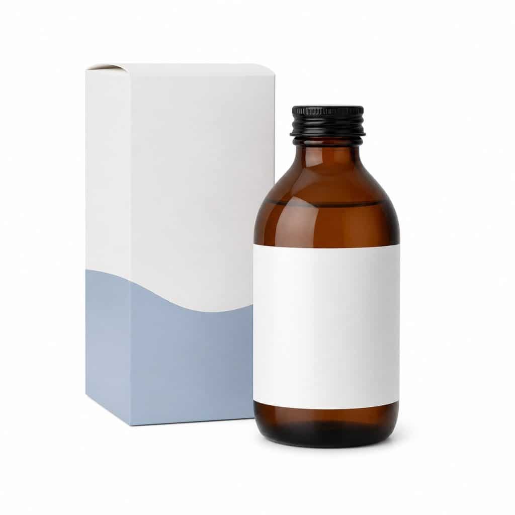 Oméga-3 huile de poisson liquide, flacon de 250 ml présenté seul