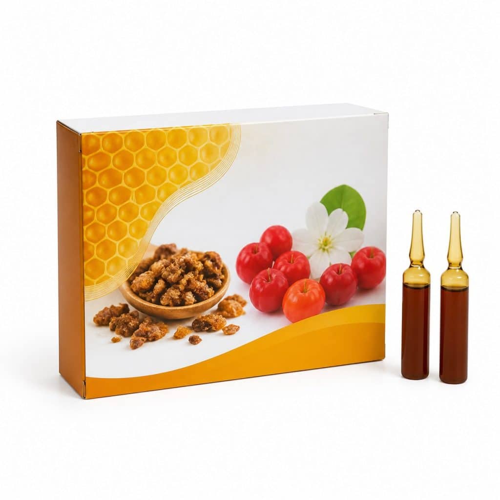 Propolis et acérola en ampoules, boîte de 20 présenté seul