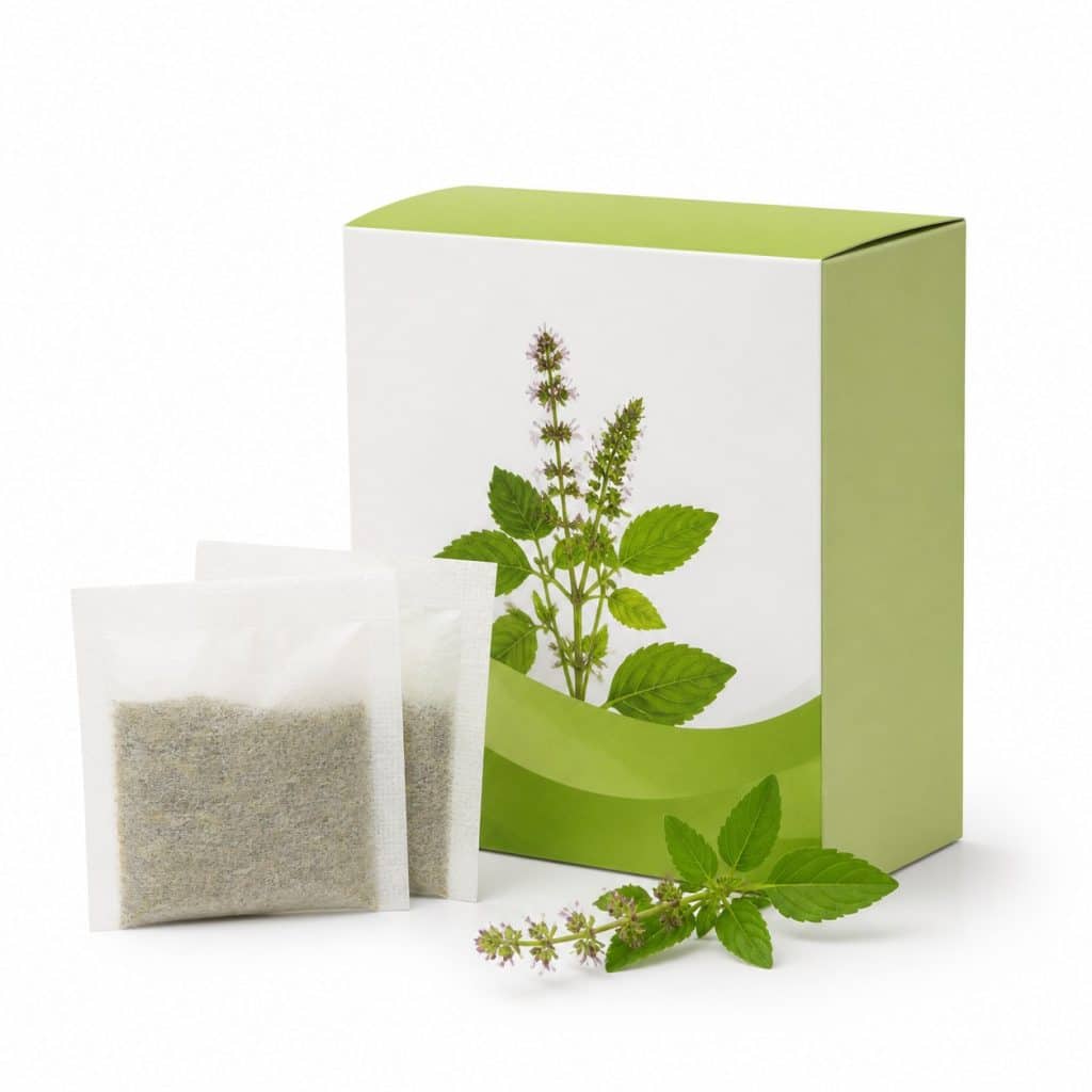 Tulsi (basilic sacré) en infusion, boîte de 20 sachets présenté seul