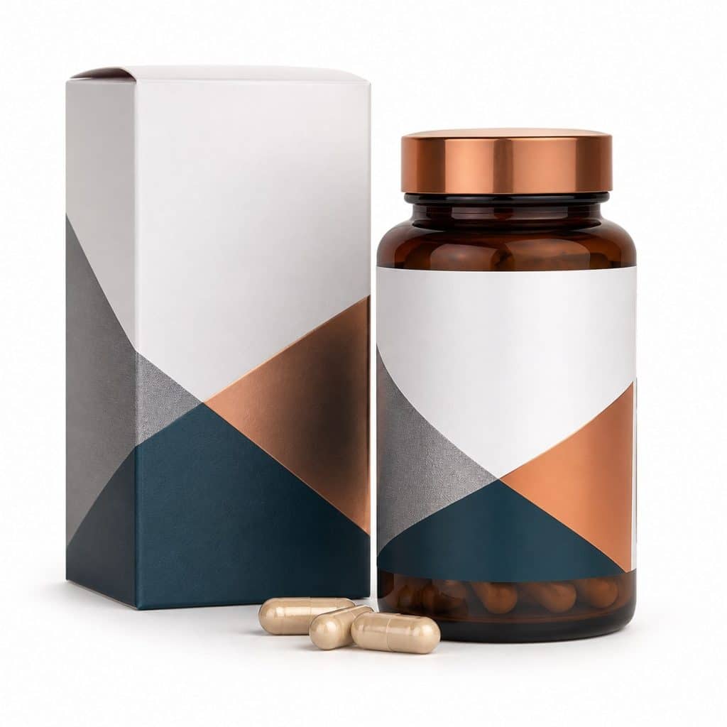 Zinc et cuivre, boîte de 60 gélules présenté seul